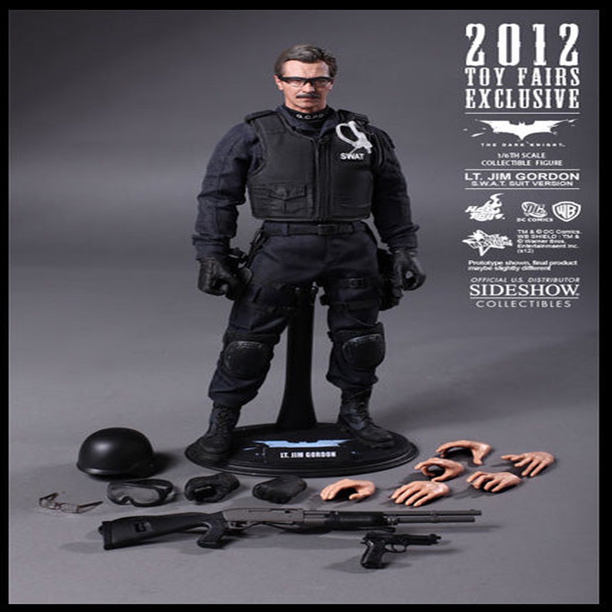 Batman The Dark Knight 12 Inch Doll Figure 1/6 Scale – Lt. Jim Gordon (S.W.A.T. Version) Hot Toys (Sub-Standard Packaging)