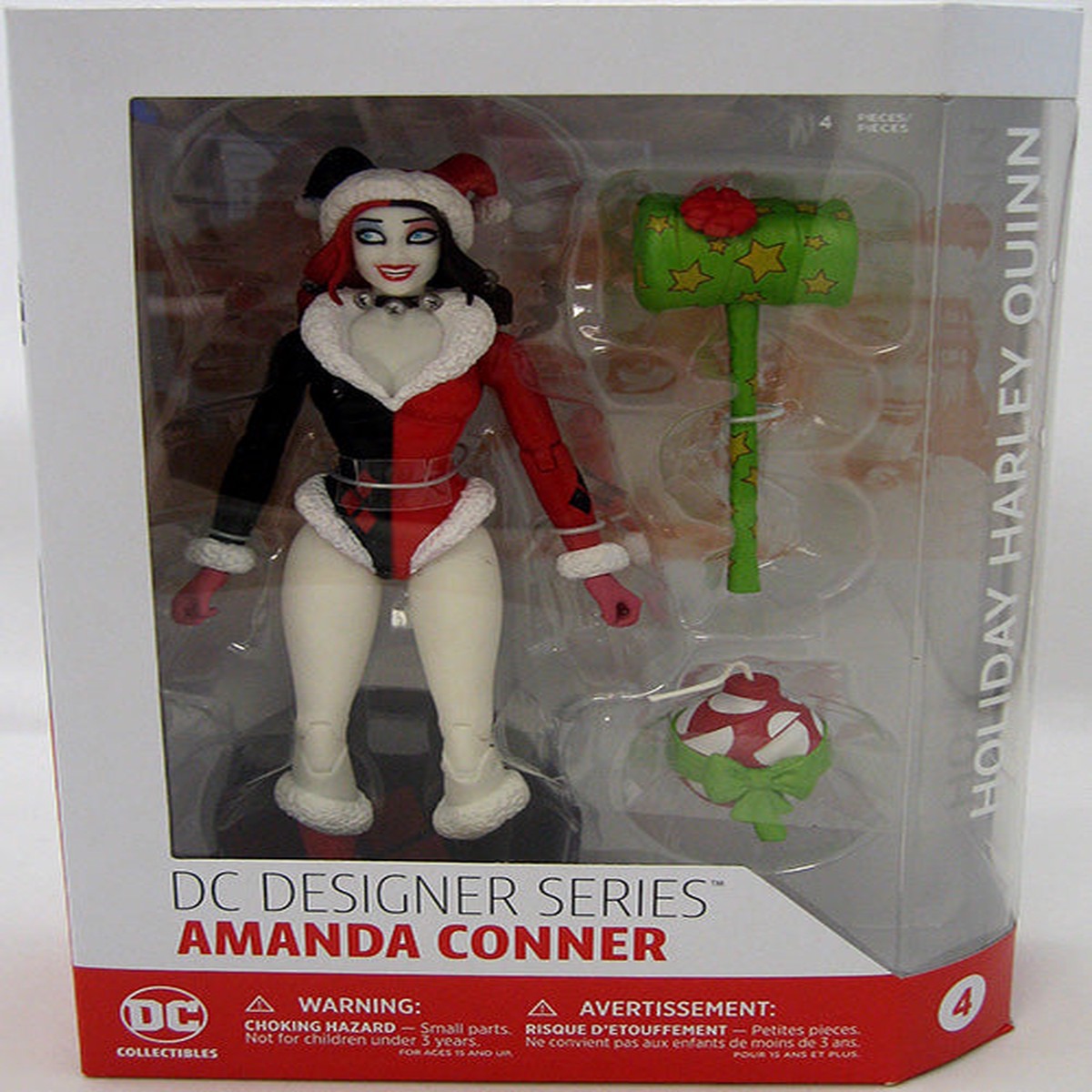 DC Designer Series 6 Inch Action Figure Amanda Conner Series – Holiday Harley Quinn