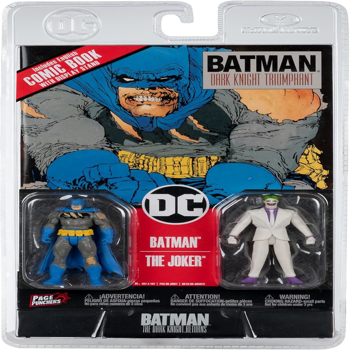 DC Direct 3 Inch Action Figure Page Punchers 2-Pack – Batman & The Joker