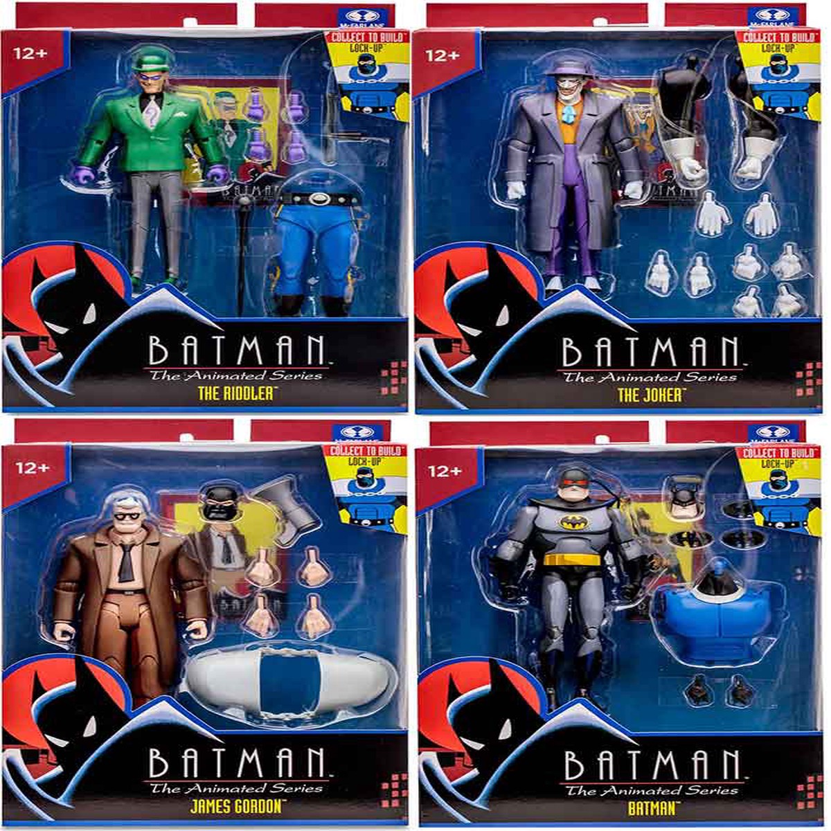 DC Direct Batman The Animated Series 7 Inch Action Figure BAF Lock-Up – Set of 4