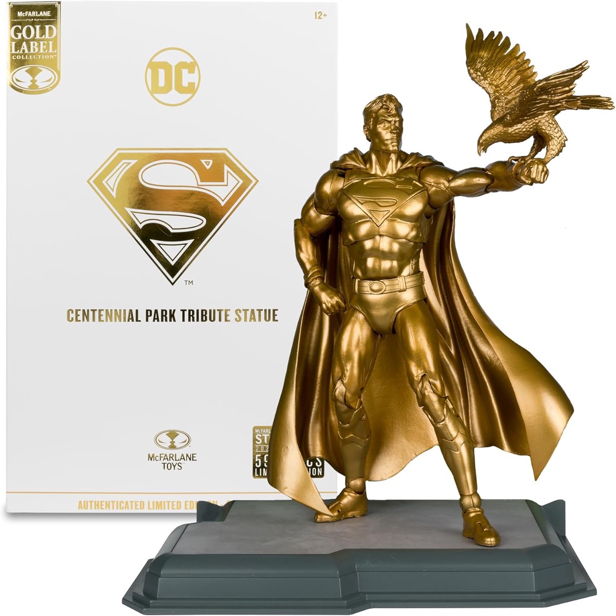 DC Multiverse 7 Inch Action Figure Exclusive – Superman (Centennial Park Tribute Statue) Gold Label