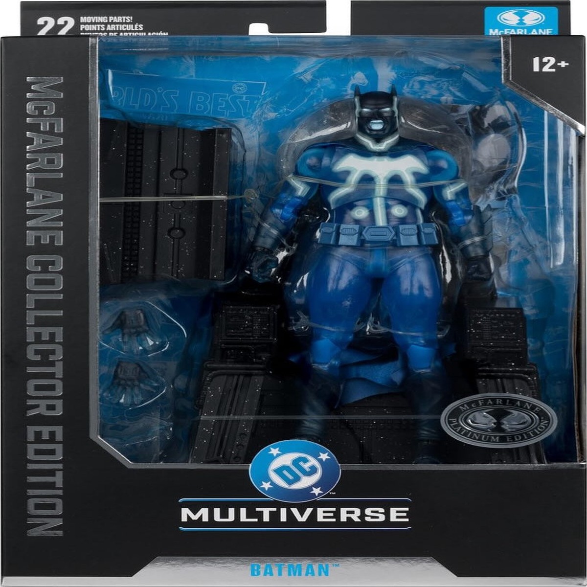 DC Multiverse Collector 6 Inch Action Figure Darkseid War Excusive – Batman with Mobius Chair Platinum