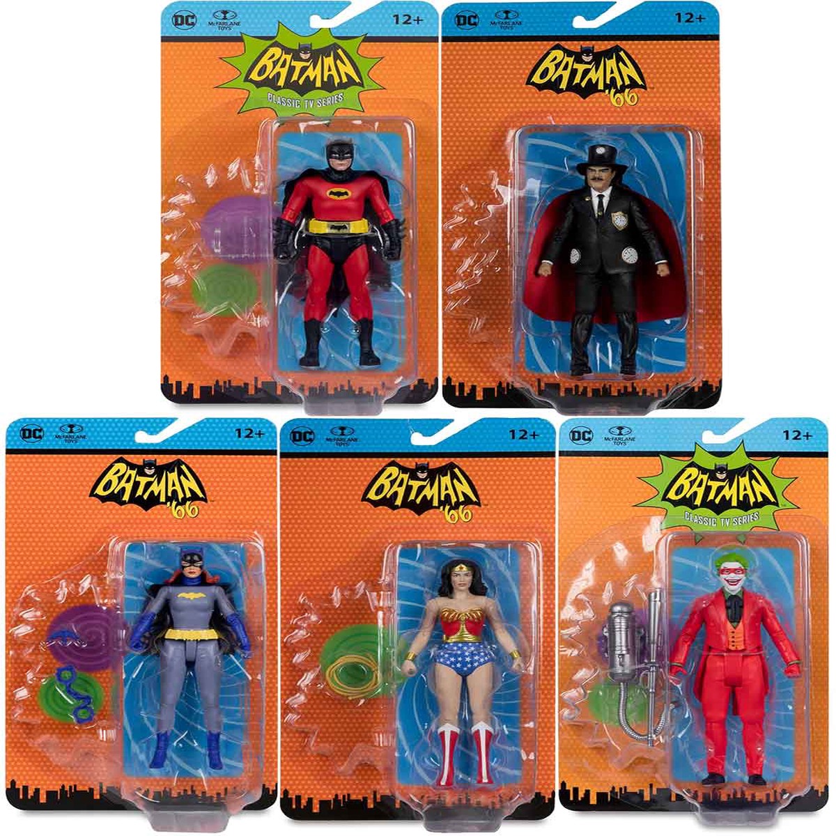 DC Retro Batman 1966 6 Inch Action Figure Wave 11 – Set of 5