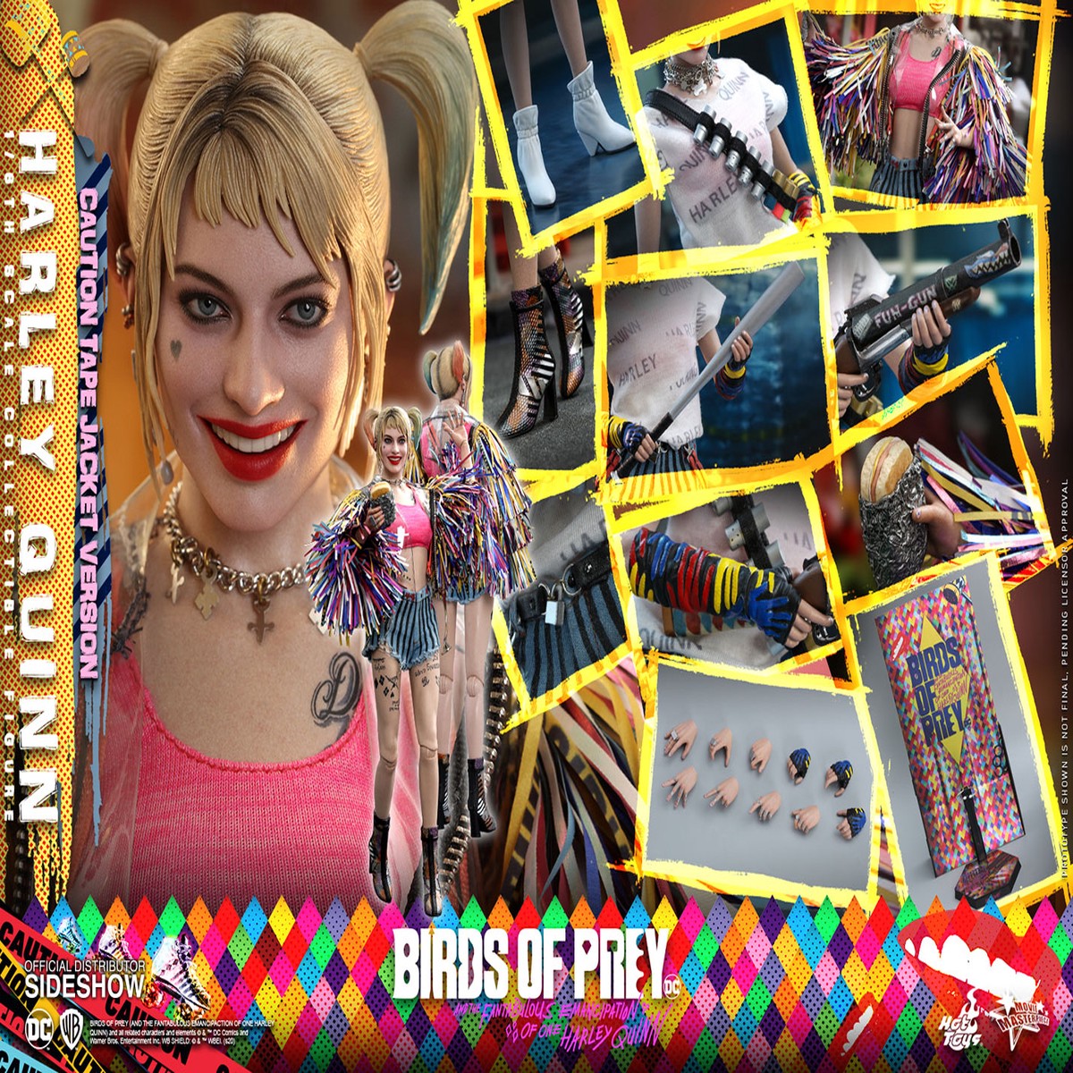 Hot Toys 1/6 Birds of Prey Harley Quinn (Caution Tape Jacket Version) Sixth Scale Figure MMS566