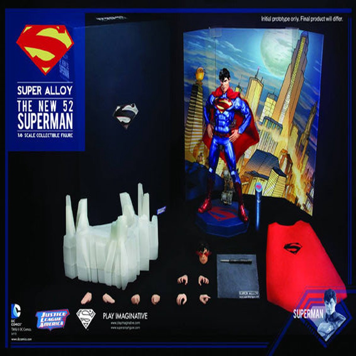 Justice League Of America 12 Inch Die Cast Figure Super Alloy Series – New 52 Superman 1/6 Scale