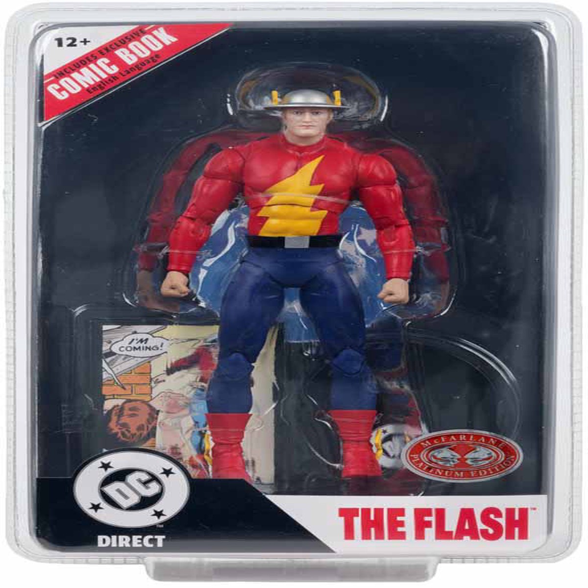 DC Direct The Flash #123 7 Inch Action Figure Page Punchers Exclusive – The Flash Jay Garrick Red Platinum