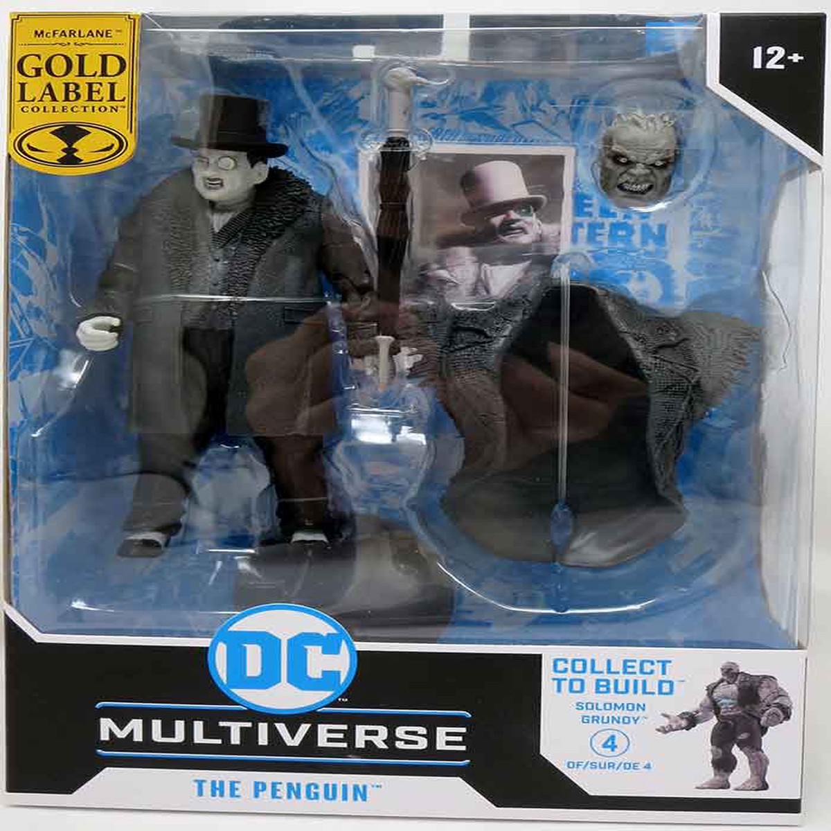 DC Multiverse Gaming 7 Inch Action Figure BAF Solomun Grundy Exclusive – The Penguin B&W Gold Label