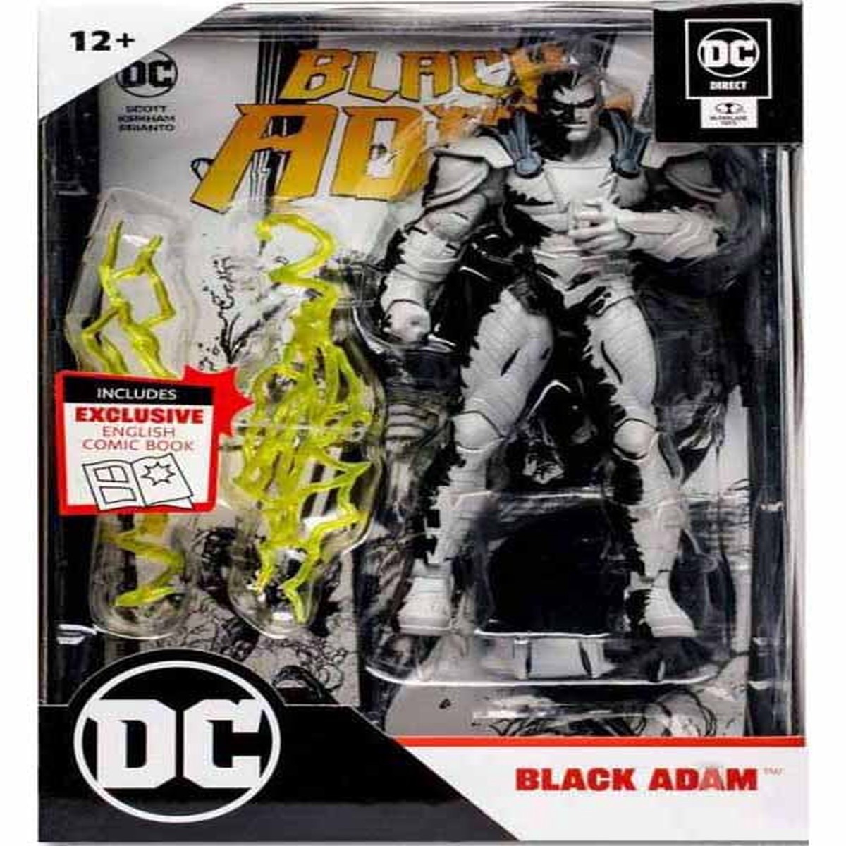 DC Direct Comic 7 Inch Action Figure Exclusive – Black Adam Black & White