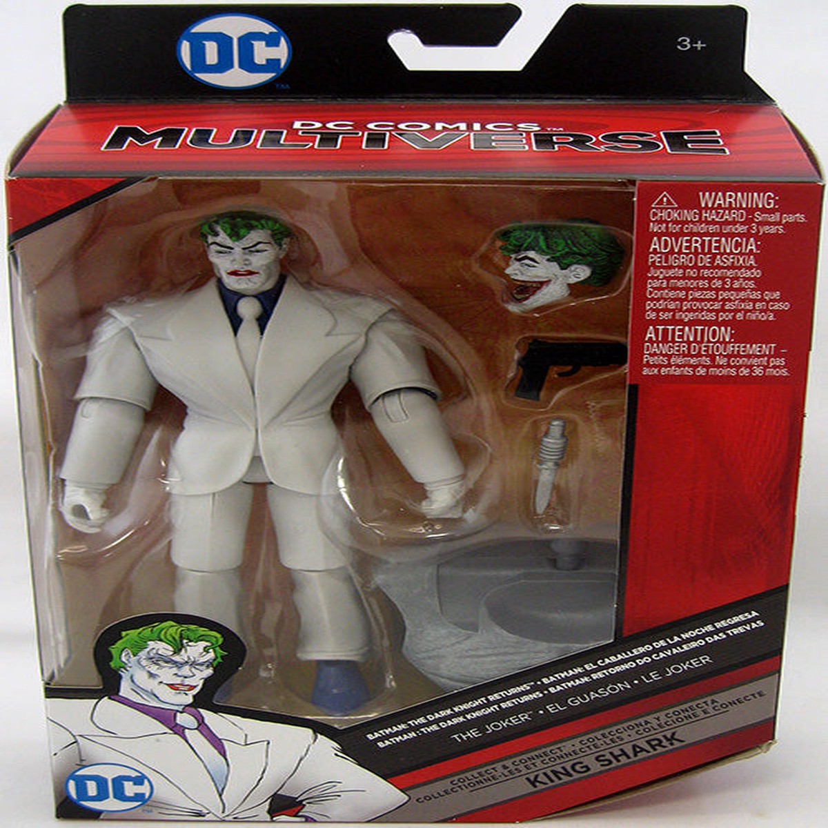 DC Multiverse 6 Inch Action Figure King Shark Series – Dark Knight Returns Joker #6 of 6 (Shelf Wear Packaging)