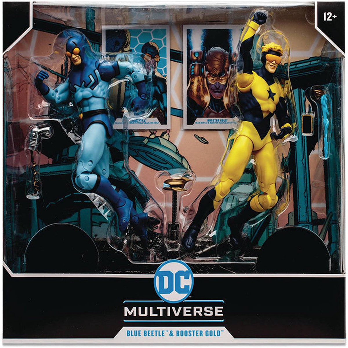 DC Multiverse Comic 7 Inch Action Figure 2-Pack – Blue Beetle & Booster Gold