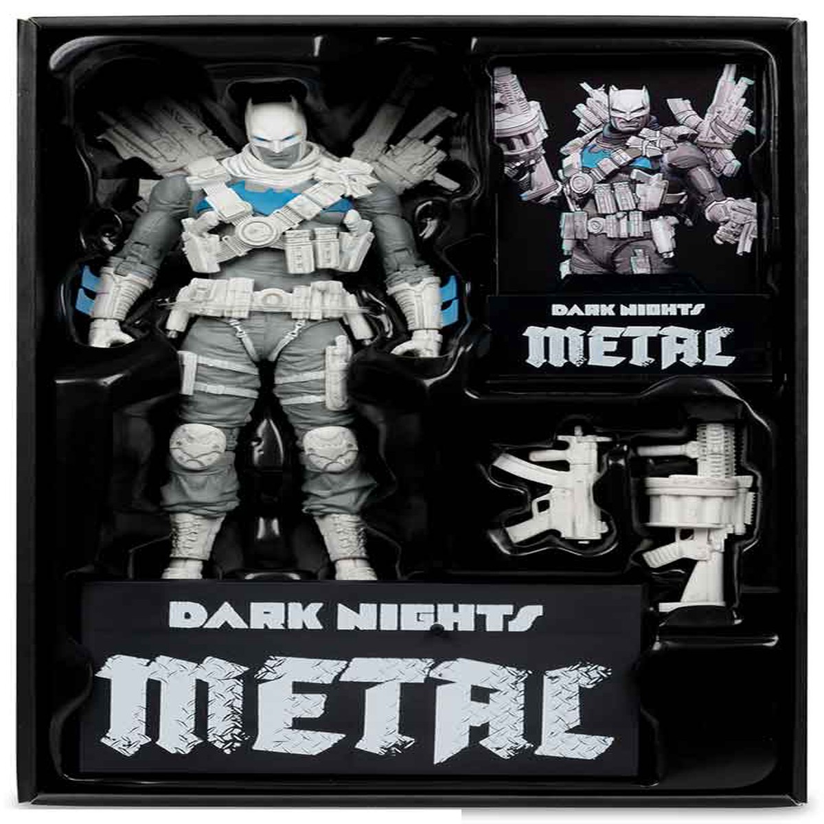DC Multiverse Dark Nights Metal 7 Inch Action Figure Exclusive – The Grim Knight Black & White Gold Label (Sub-Standard Packaging)