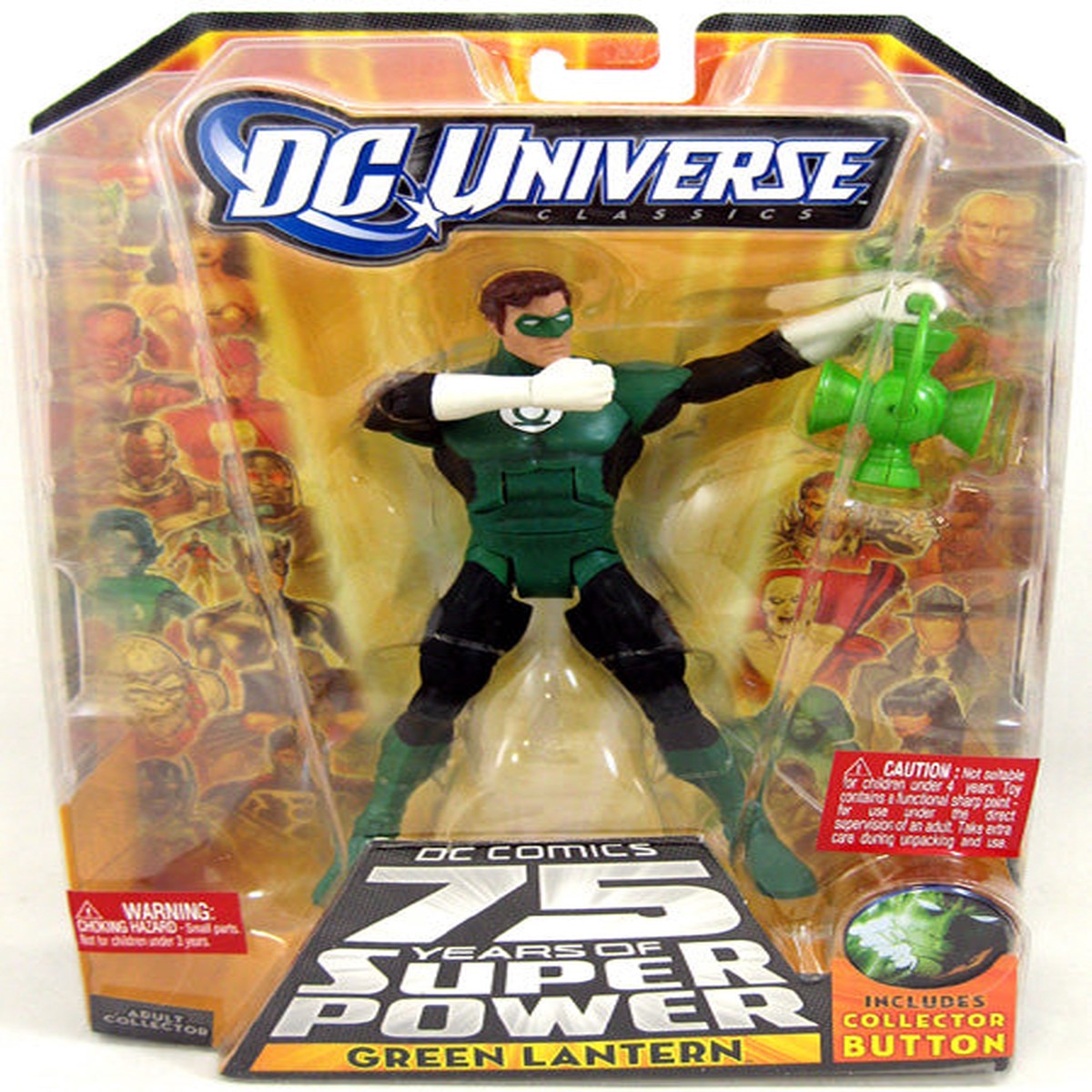 DC Universe Classic 6 Inch Action Figure – All-Star Green Lantern with Collector Button (Sub-Standard Packaging)