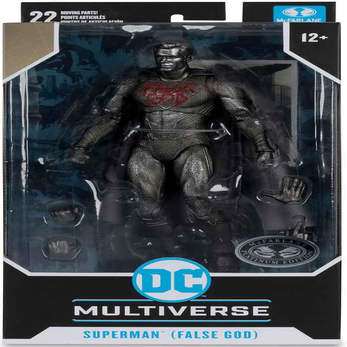 DC Multiverse Batman v Superman Dawn of Justice 7 Inch Action Figure Exclusive – Superman False God Platinum (Damaged Packaging)