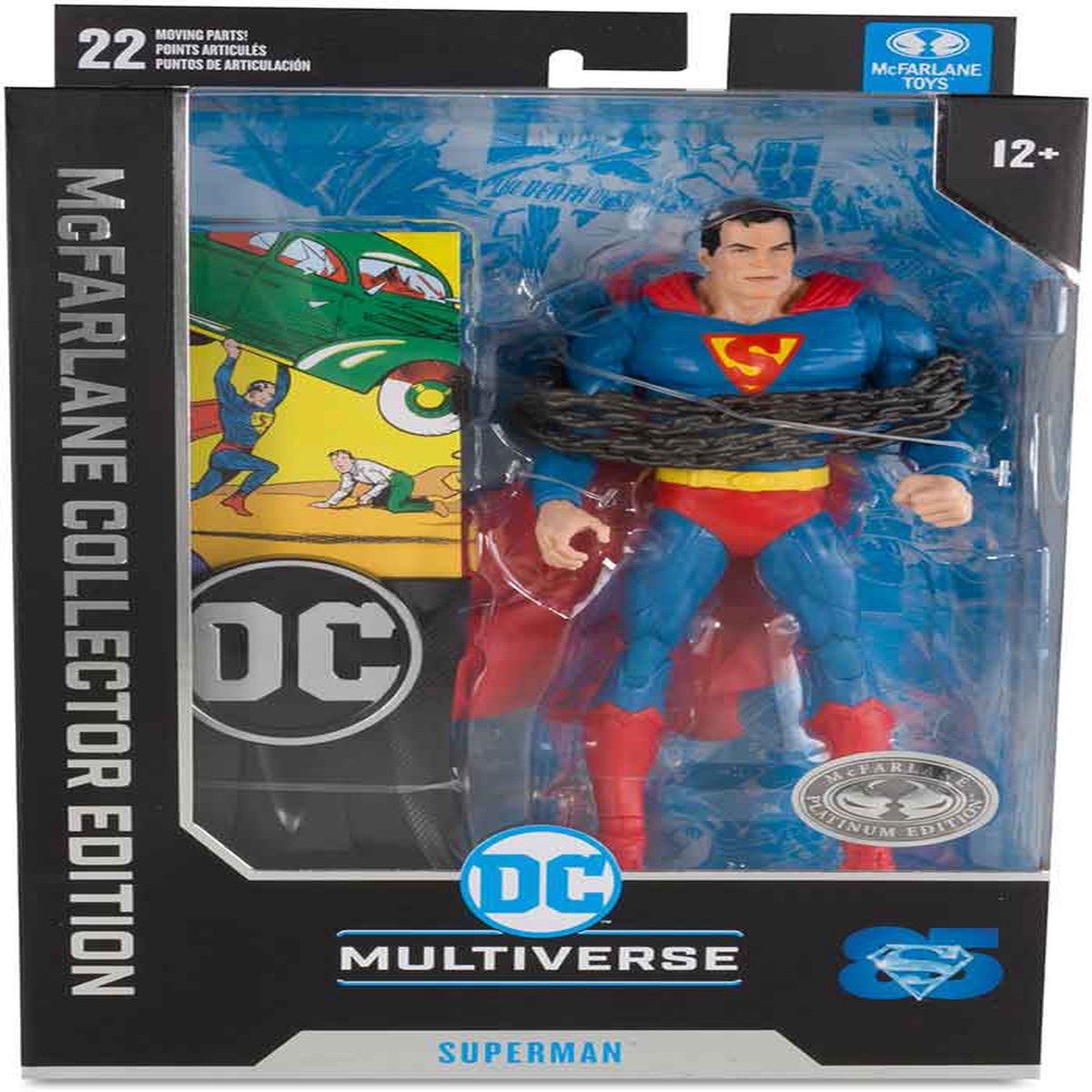 DC Multiverse Collector Edition 7 Inch Action Figure Exclusive – Superman (Action Comics #1) Platinum