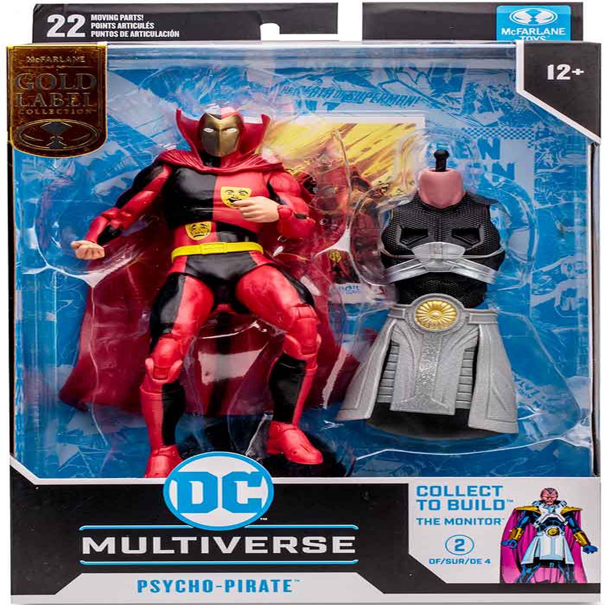 DC Multiverse Crisis On Infinite Earths 7 Inch Action Figure BAF The Monitor Exclusive – Psycho Pirate Gold Label (Sub-Standard Packaging)