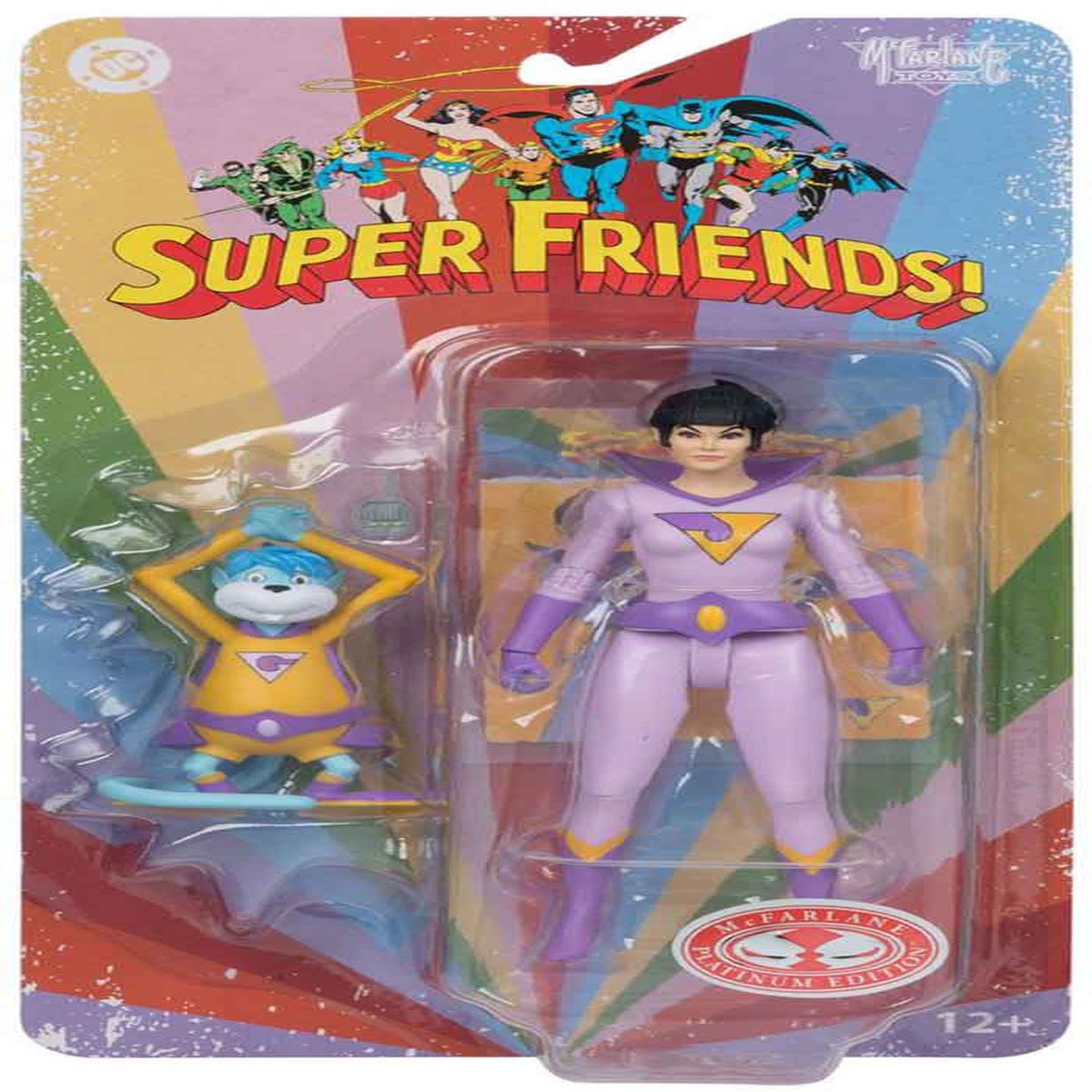 DC Retro Super Friends 6 Inch Action Figure Wave 2 Exclusive – Jayna & Gleed Red Platinum