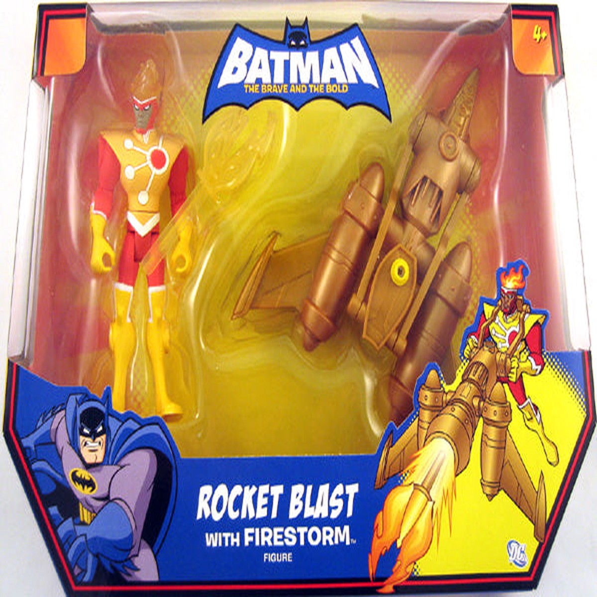 Batman the Brave and the Bold 5 Inch Action Figure Vehicle Series – Rocket Blast with Firestorm (Sub-Standard Packaging)