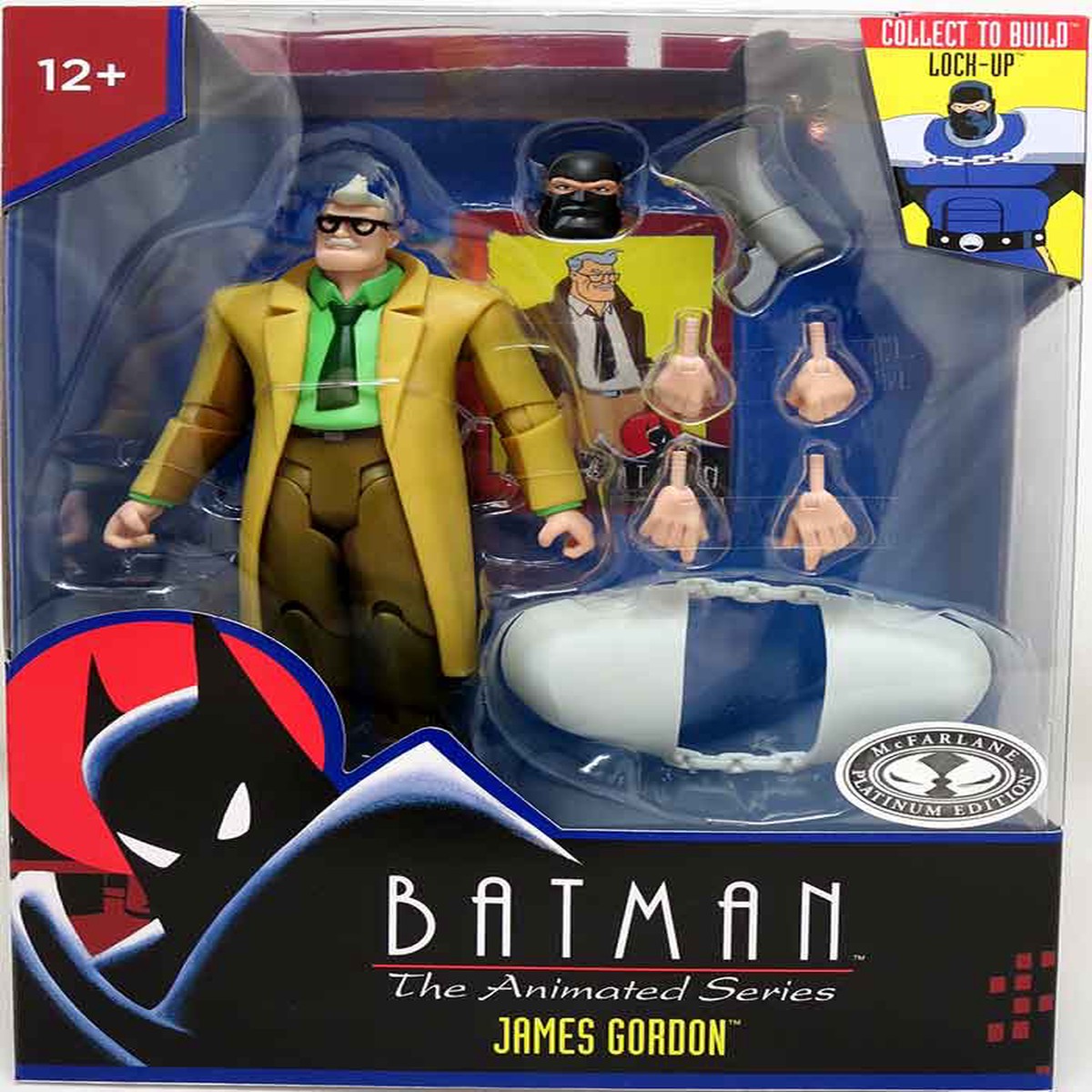 DC Direct Batman The Animated Series 7 Inch Action Figure BAF Lock-Up Exclusive – James Gordon Platinum