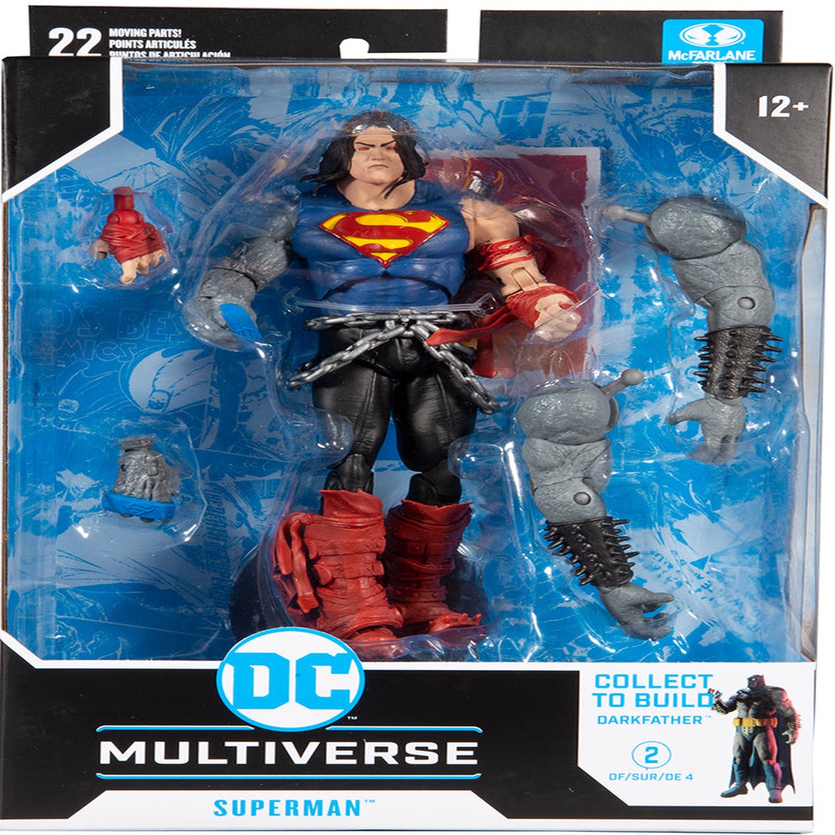 DC Multiverse Comic Series 7 Inch Action Figure BAF Darkfather – Death Metal Superman