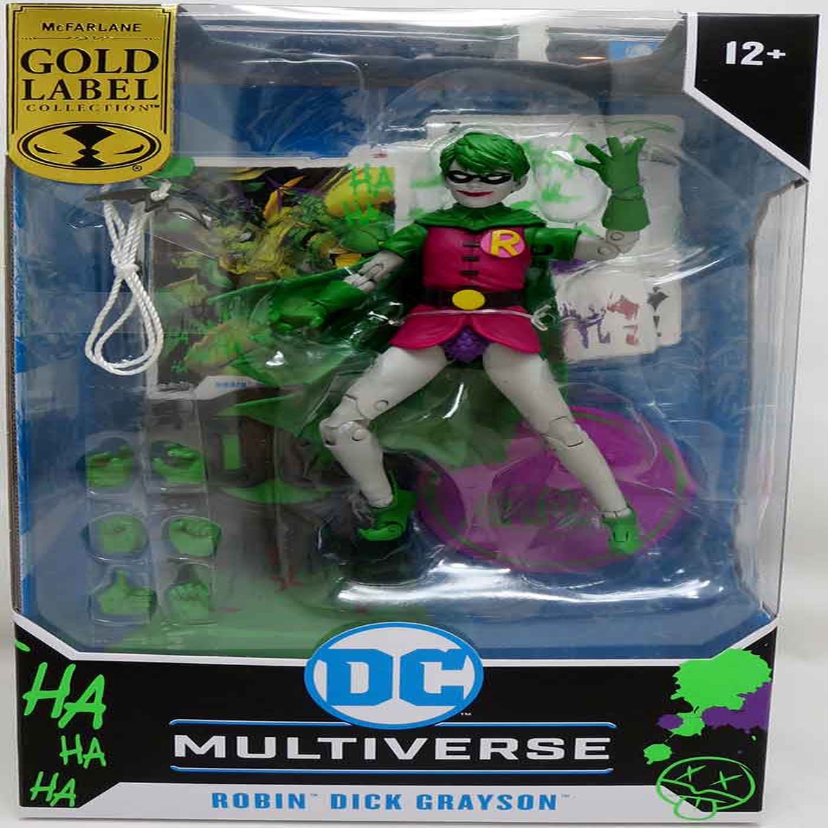 DC Multiverse 7 Inch Action Figure Exclusive – Jokerized Robin Dick Grayson Gold Label (Sub-Standard Packaging)