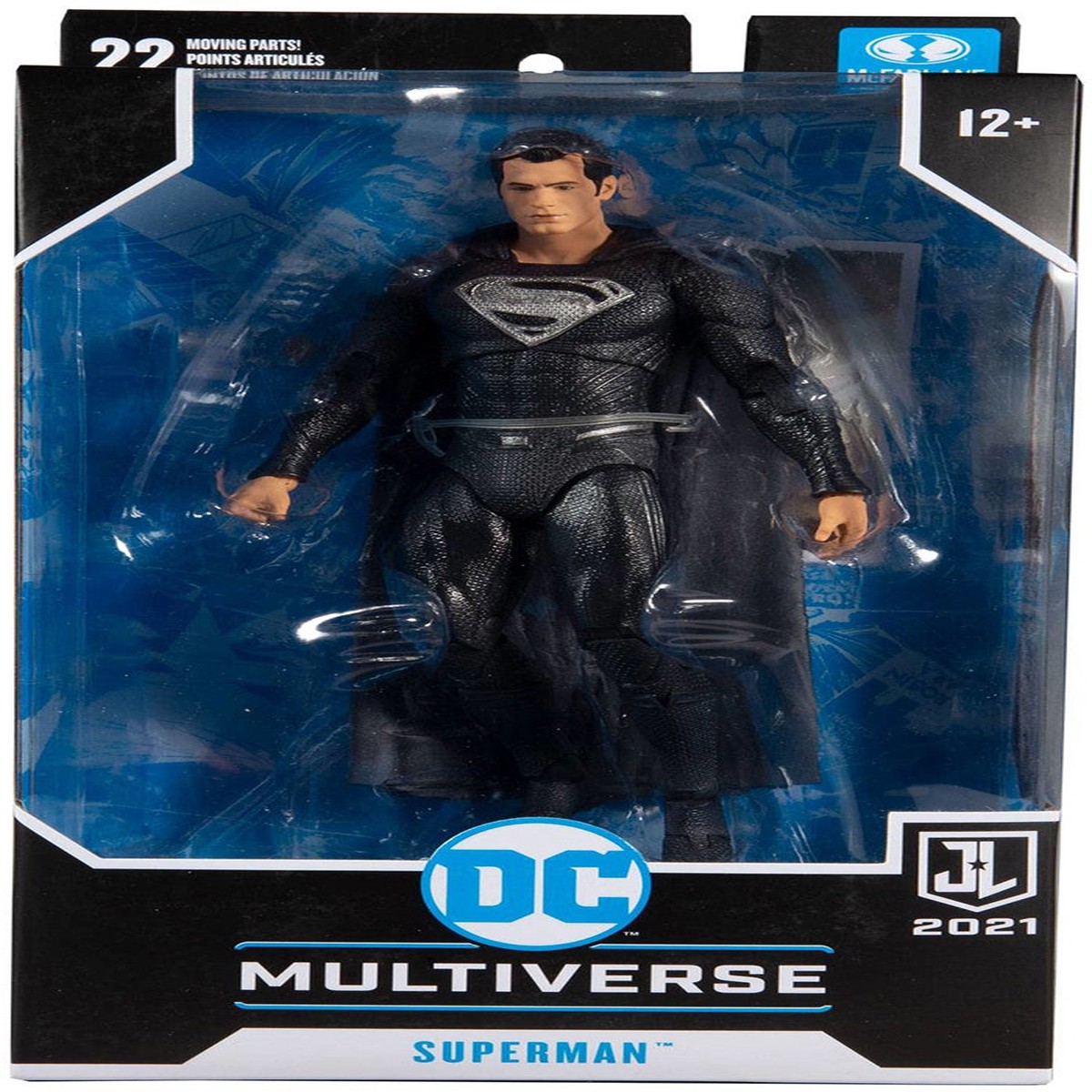 DC Multiverse Justice League 2021 7 Inch Action Figure – Superman Black Suit