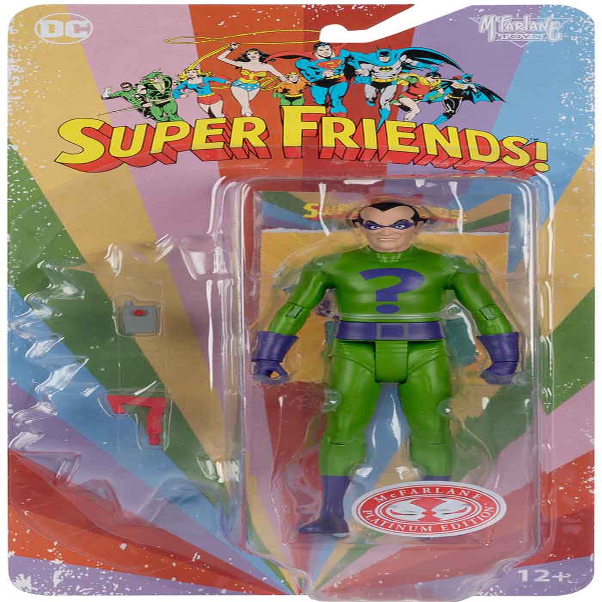 DC Retro Super Friends 6 Inch Action Figure Wave 1 Exclusive – The Riddler Red Platinum