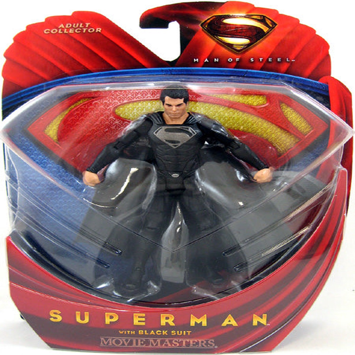 Superman Man Of Steel 6 Inch Action Figure Movie Masters – Black Costume Superman (Shelf Wear Packaging)