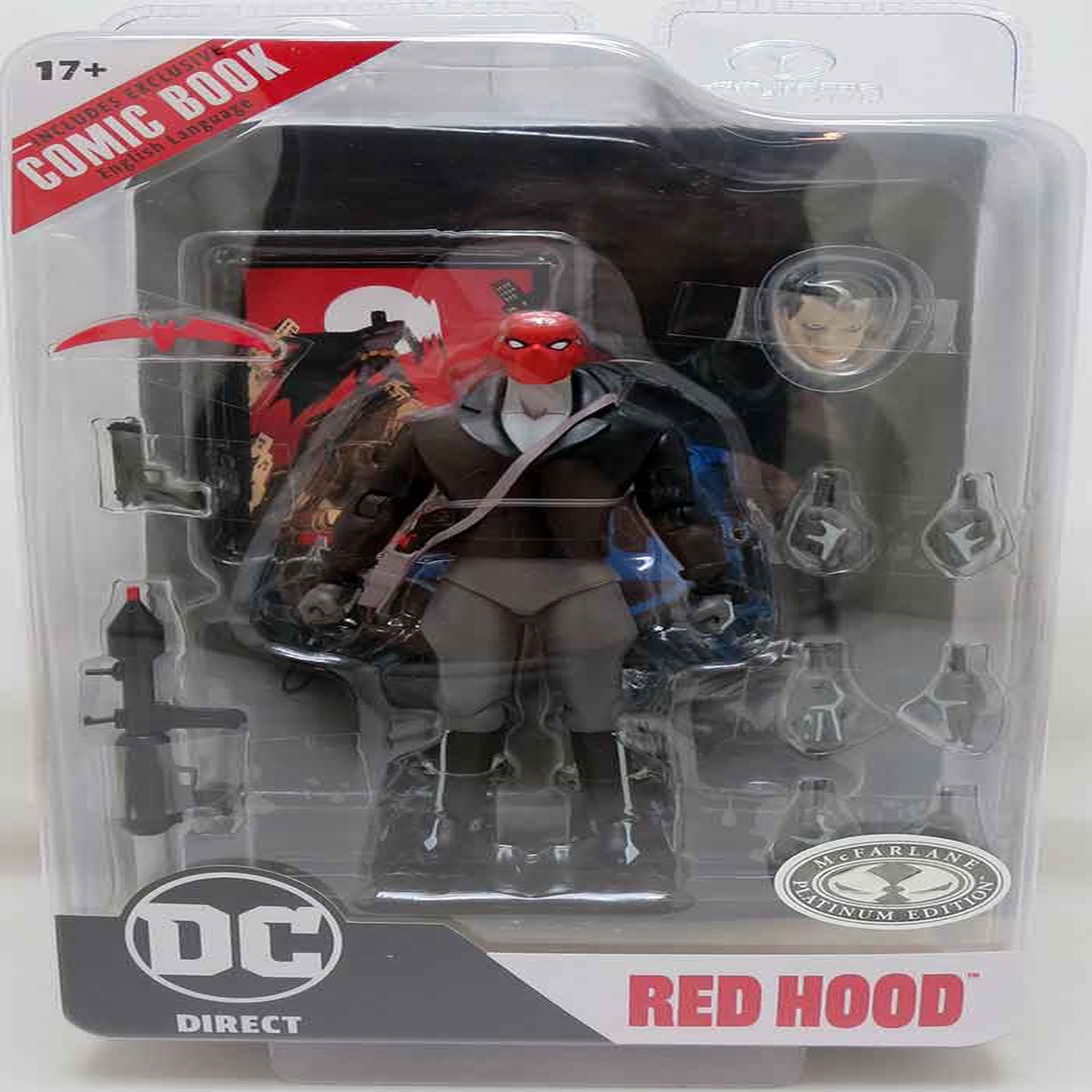 DC Direct Comic 7 Inch Action Figure Wave 7 Exclusive – Red Hood (Batman Animated) Platinum