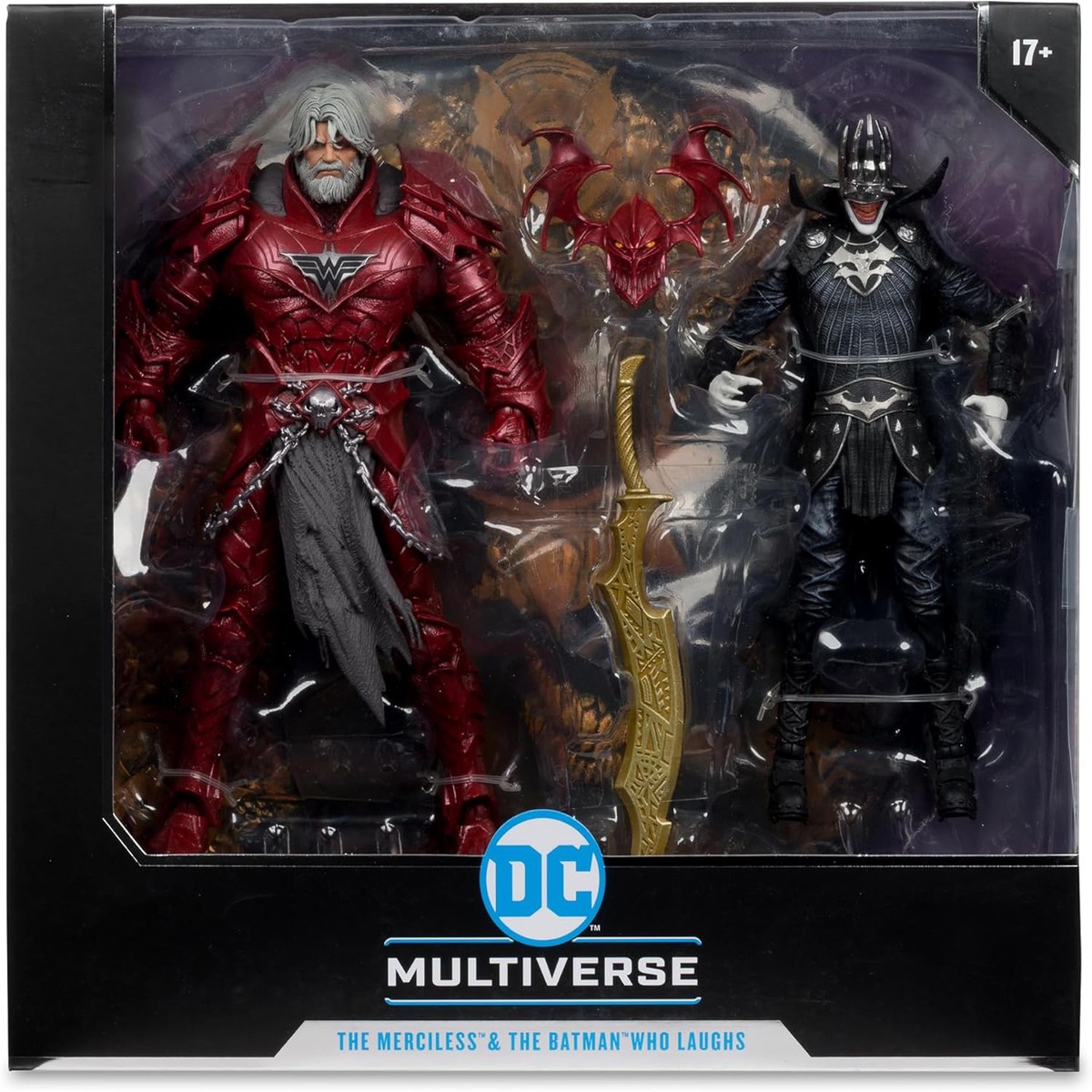 DC Multiverse 7 Inch Action Figure 2-Pack – Batman Who Laughs Knight Armor & The Merciless