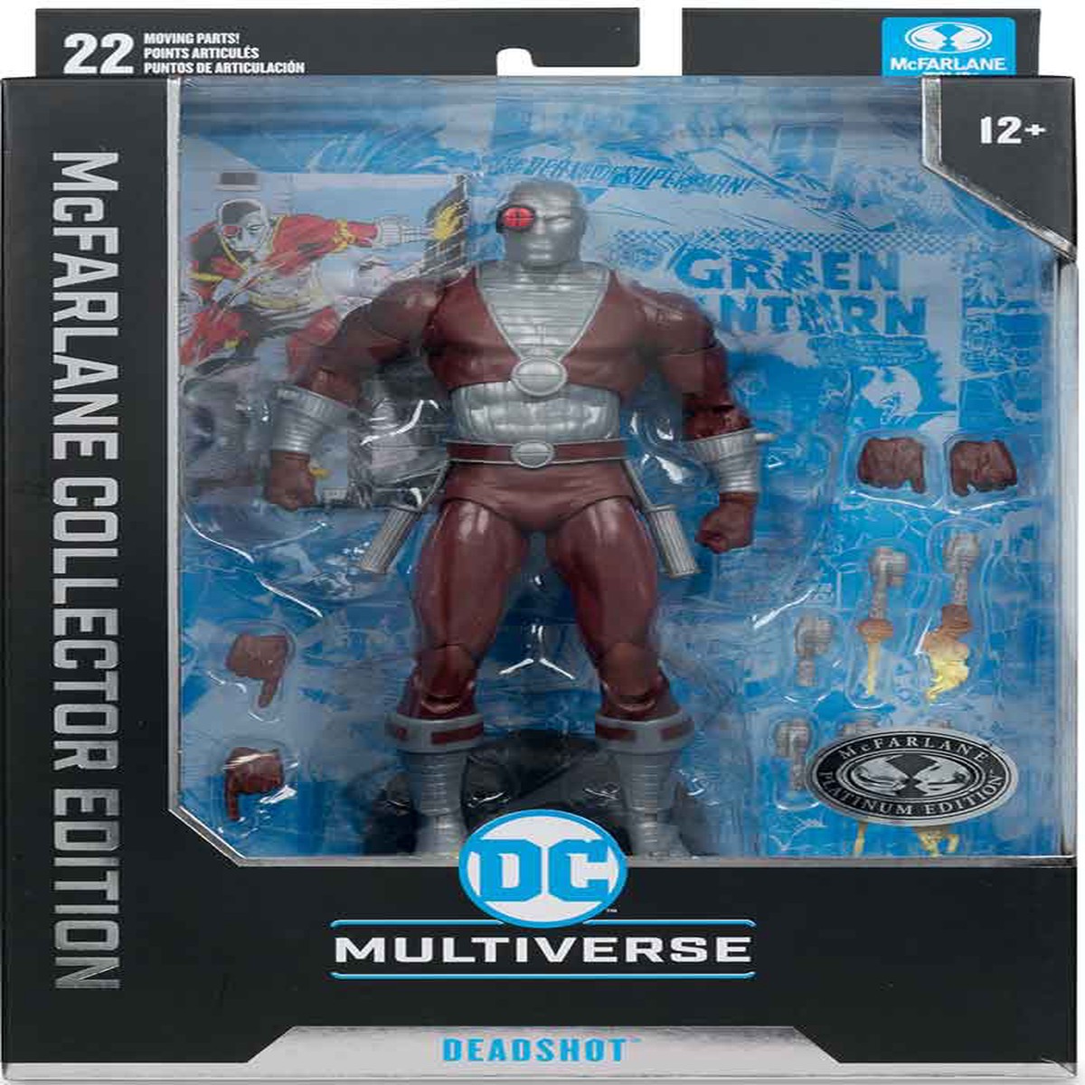 DC Multiverse Collector 7 Inch Action Figure Wave 10 Exclusive – Deadshot Platinum