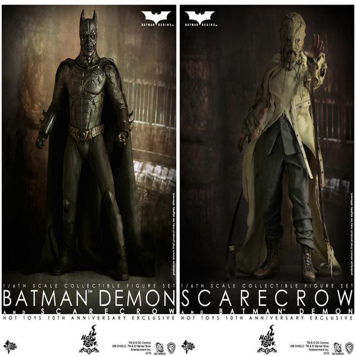 The Dark Knight 12 Inch Doll Figure Movie Masterpiece – Batman Demon & Scarecrow Box Set (Sub-Standard Packaging)
