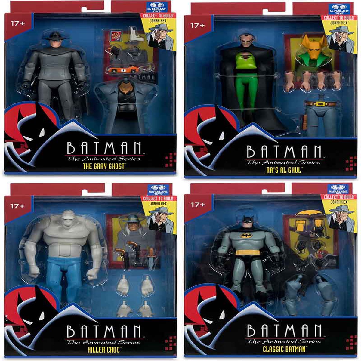 DC Direct Batman The Animated Series 6 Inch Action Figure BAF Jonah Hex Exclusive – Set of 4 (Build-A-Figure Jonah Hex)