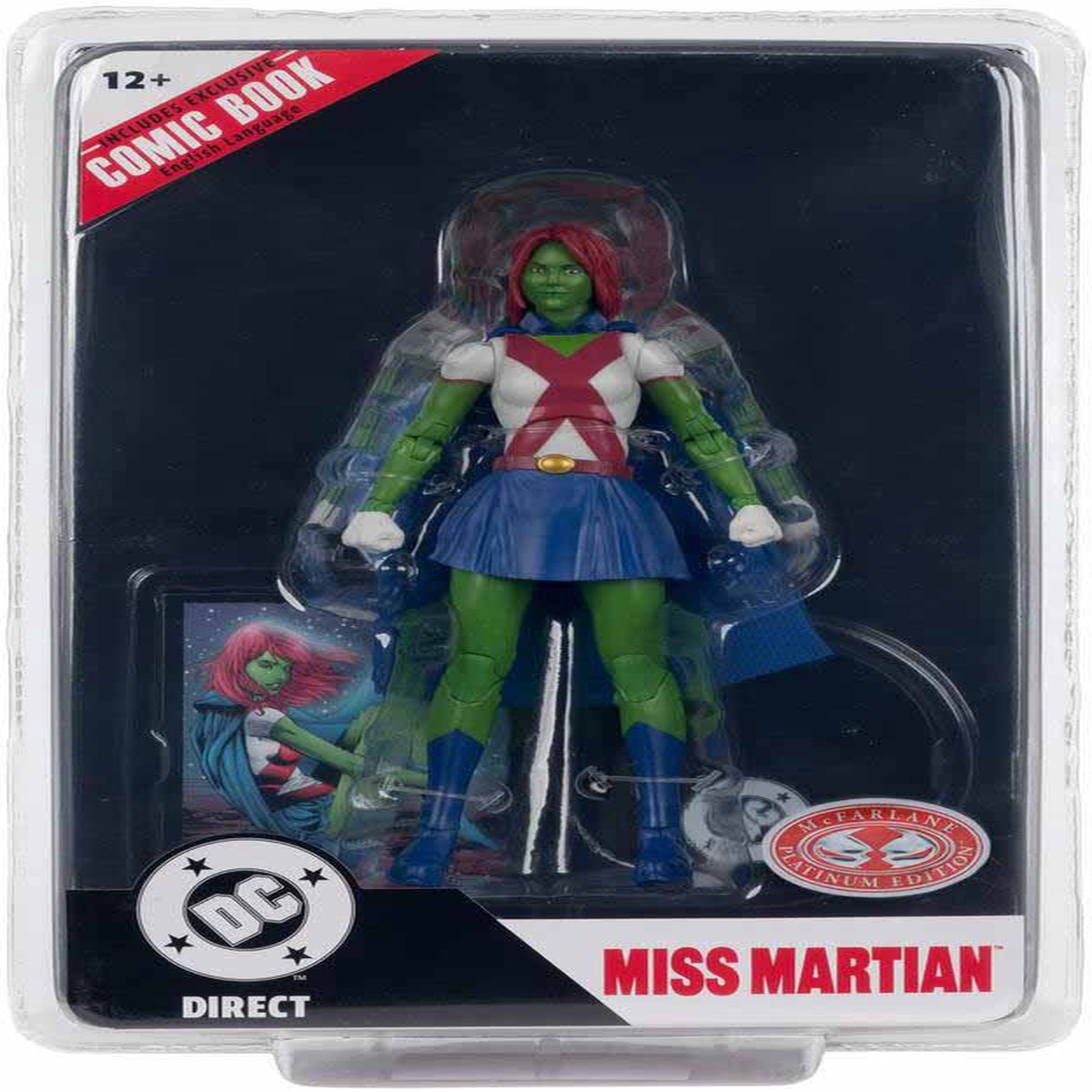 DC Direct Page Punchers Teen Titans 7 Inch Action Figure Exclusive – Miss Martian #41 Red Platinum