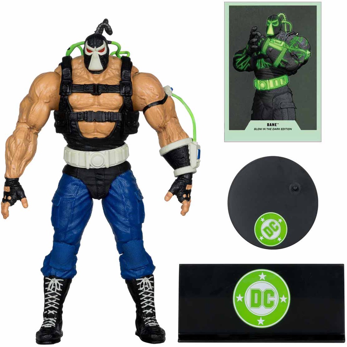 DC Multiverse 10 Inch Action Figure Megafig Exclusive – Bane (Glow in the Dark Edition) Gold Label
