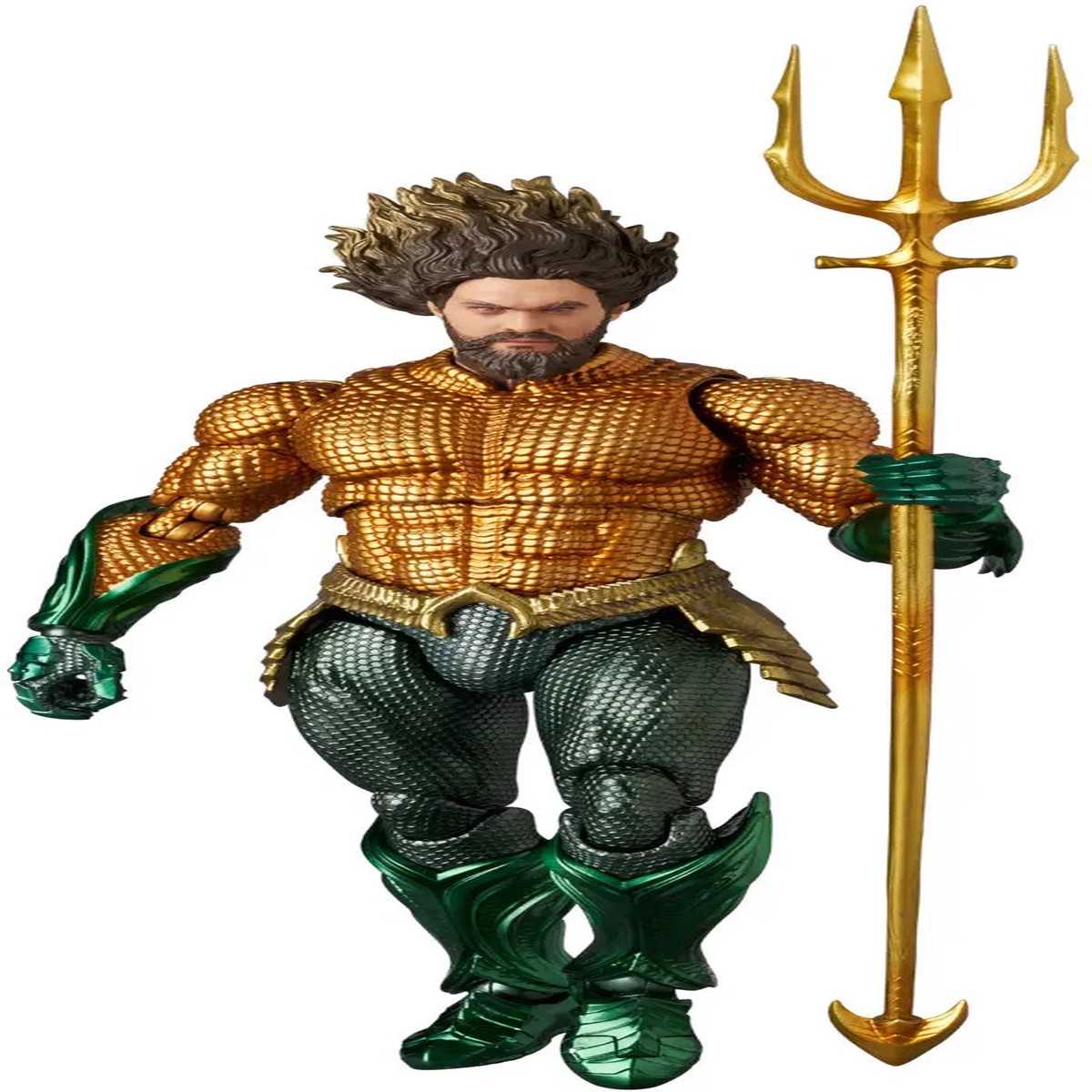 Mafex No. 267 Aquaman and the Lost Kingdom Aquaman (Gold and Green Suit) Action Figure Medicom