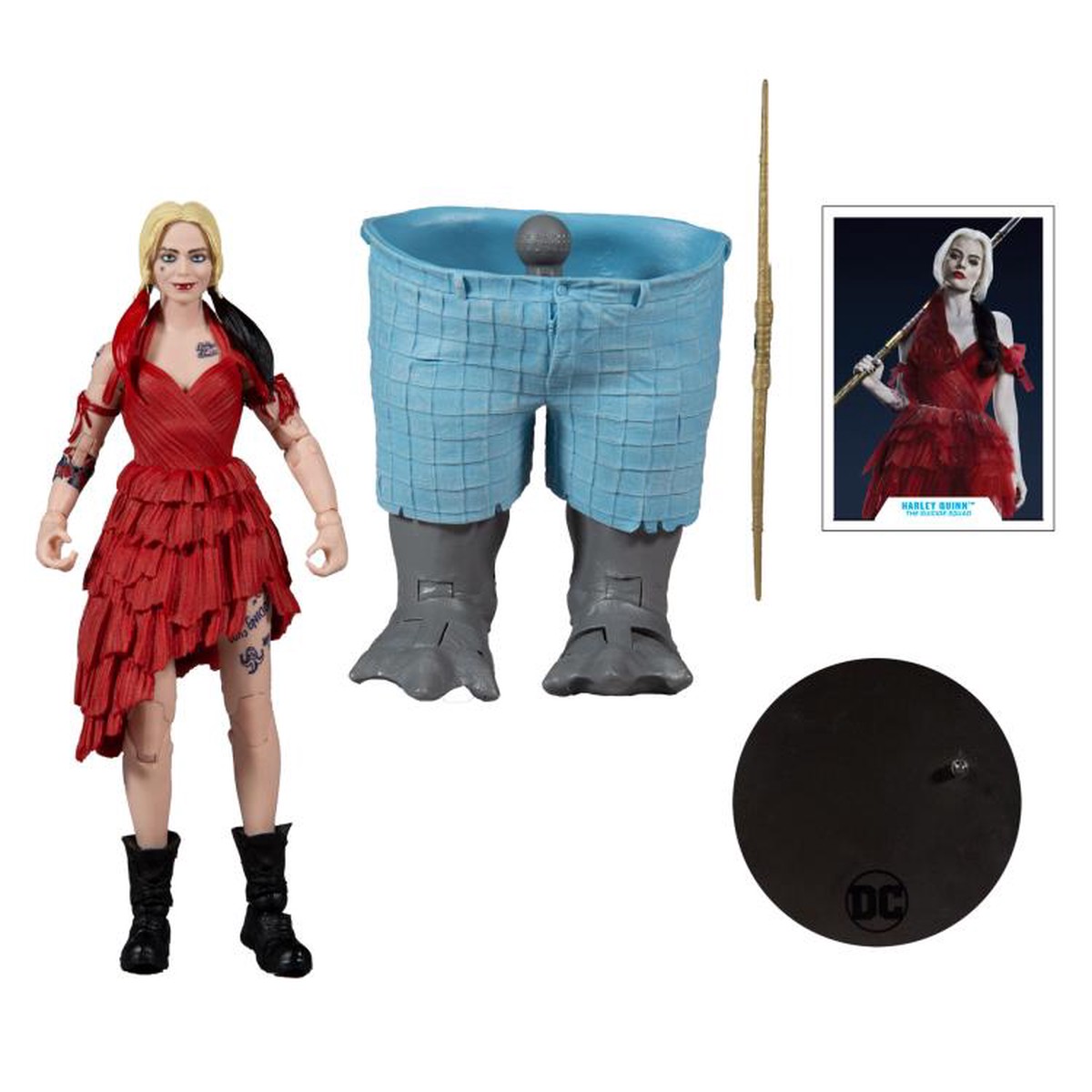McFarlane Toys DC Multiverse (The Suicide Squad Movie) Harley Quinn Action Figure (CTB King Shark)