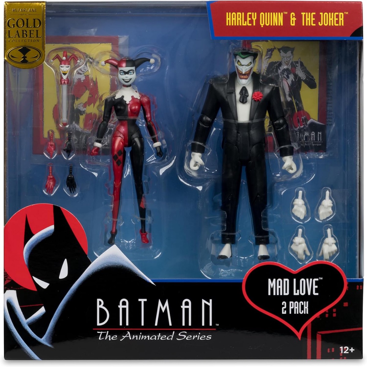DC Direct Batman The Animated Series 7 Inch Action Figure 2-Pack Exclusive – Harley Quinn and The Joker Gold Label
