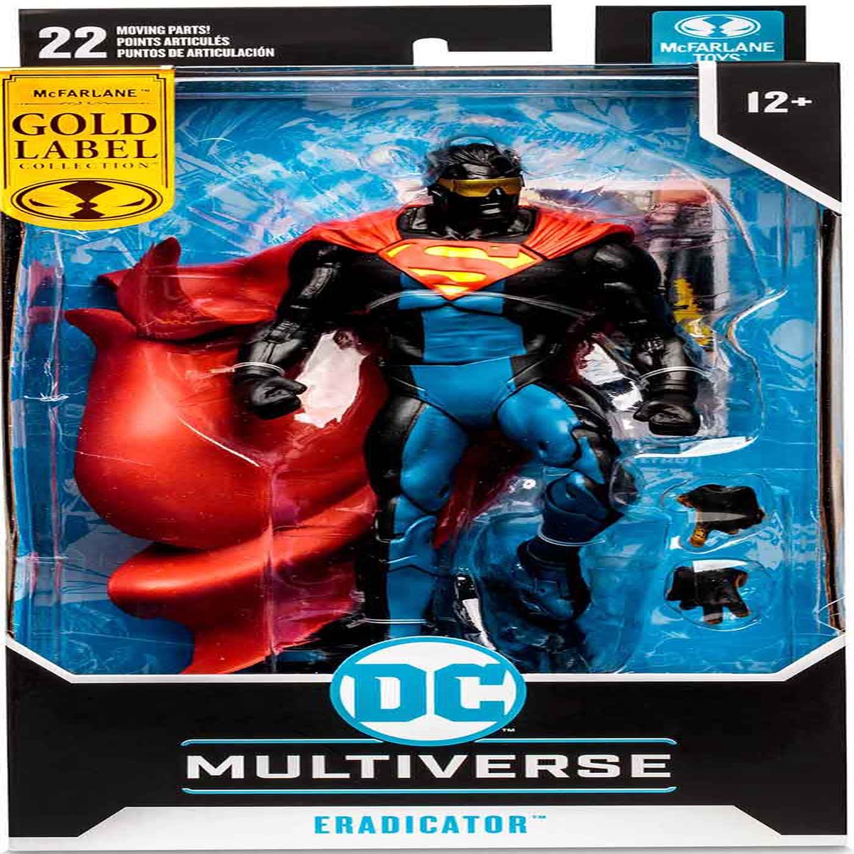 DC Multiverse Comics 7 Inch Action Figure Shock Wave Exclusive – Eradicator Gold Label (Sub-Standard Packaging)