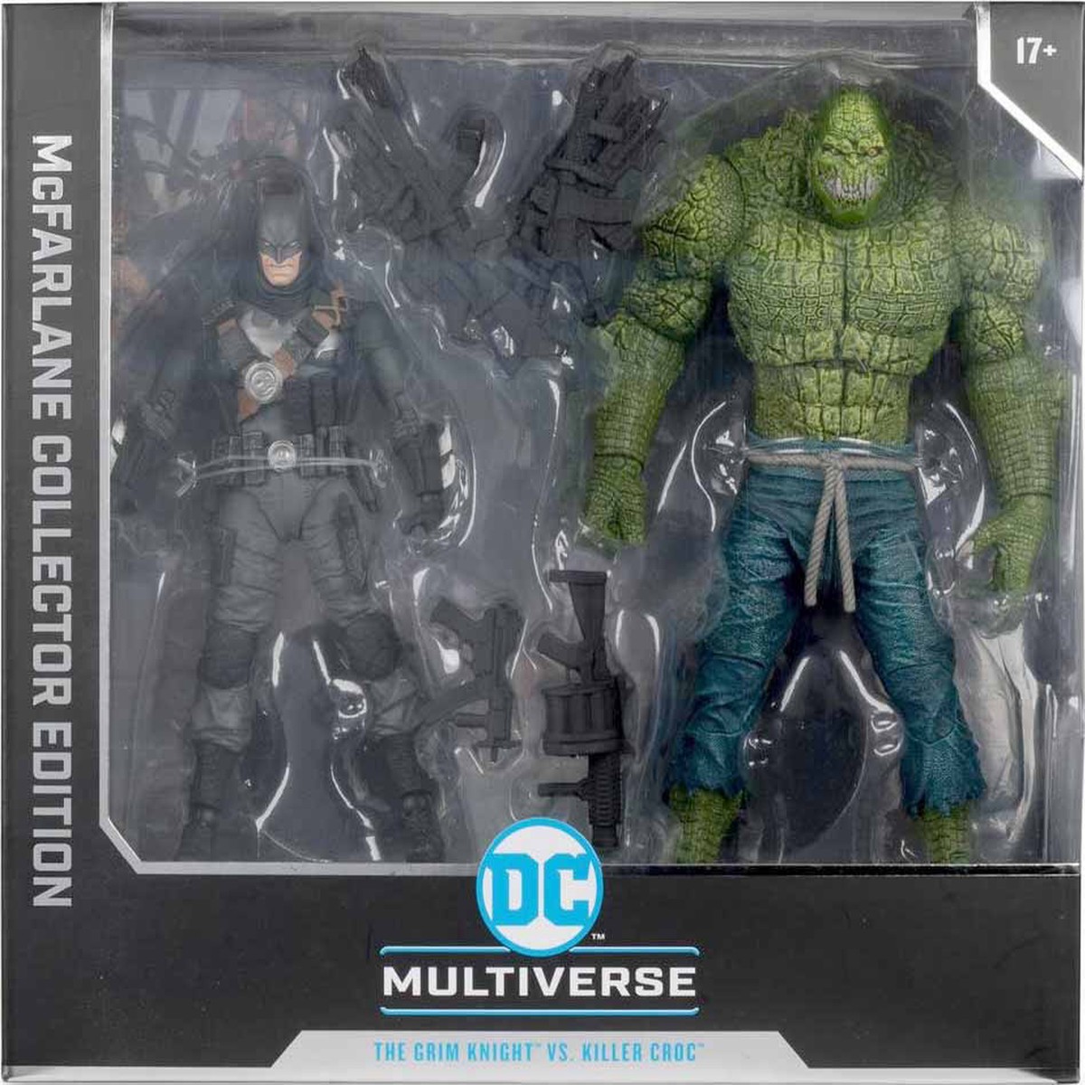 DC Multiverse Dark Multiverse 7 Inch Action Figure 2-Pack – The Grim Knight vs Killer Croc