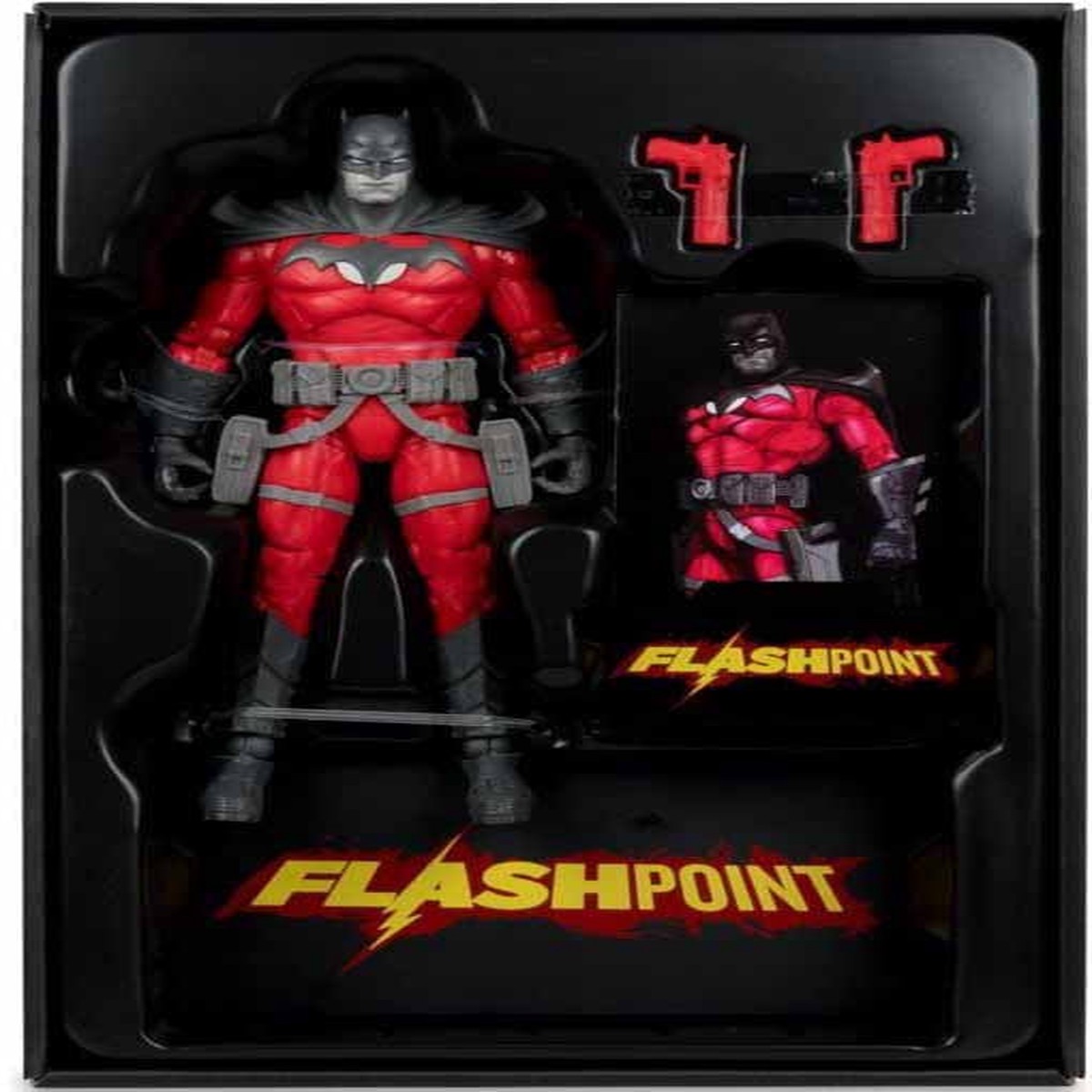 DC Multiverse Flashpoint 6 Inch Action Figure Exclusive – Batman Black & White Accent Edition Gold Label