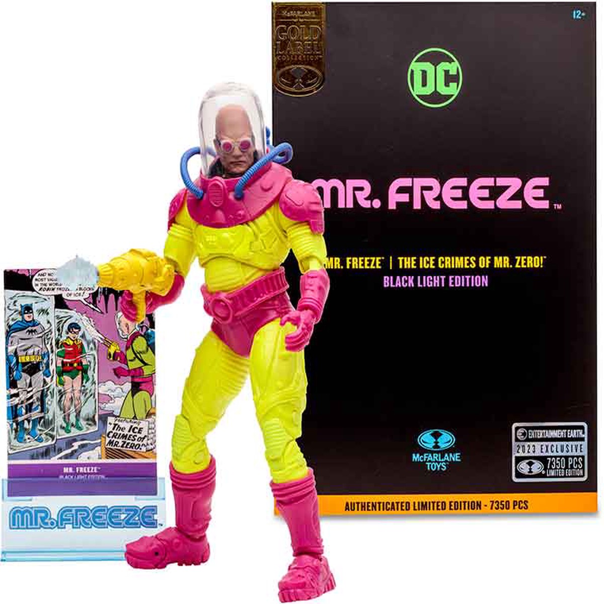 DC Multiverse The Ice Crimes Of Mr Zero 7 Inch Action Figure Exclusive – Mr Freeze Black Light Gold Label