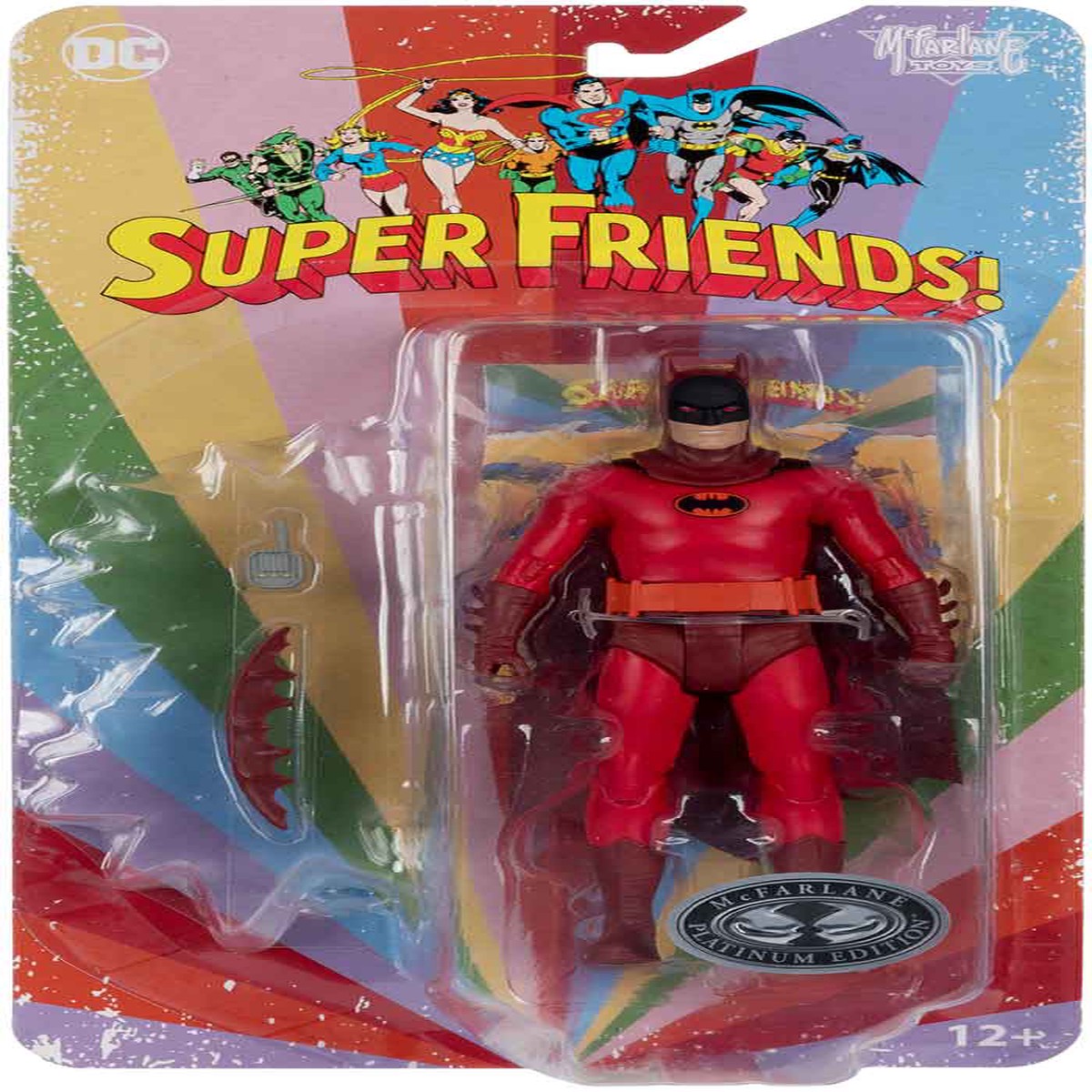 DC Retro Super Friends 6 Inch Action Figure Wave 1 Exclusive – Batman Red Suit Platinum