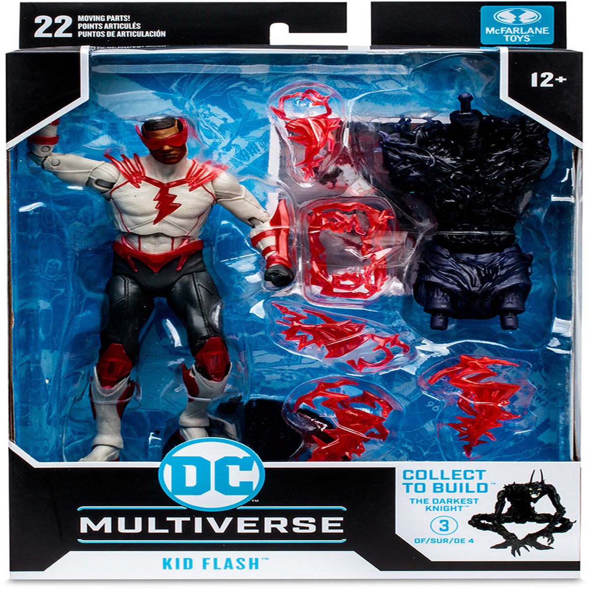 DC Multiverse Comic 7 Inch Action Figure BAF The Darkest Knight – Kid Flash (White)