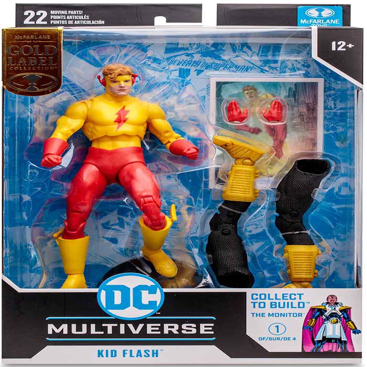 DC Multiverse Crisis On Infinite Earths 7 Inch Action Figure BAF The Monitor Exclusive – Kid Flash Gold Label