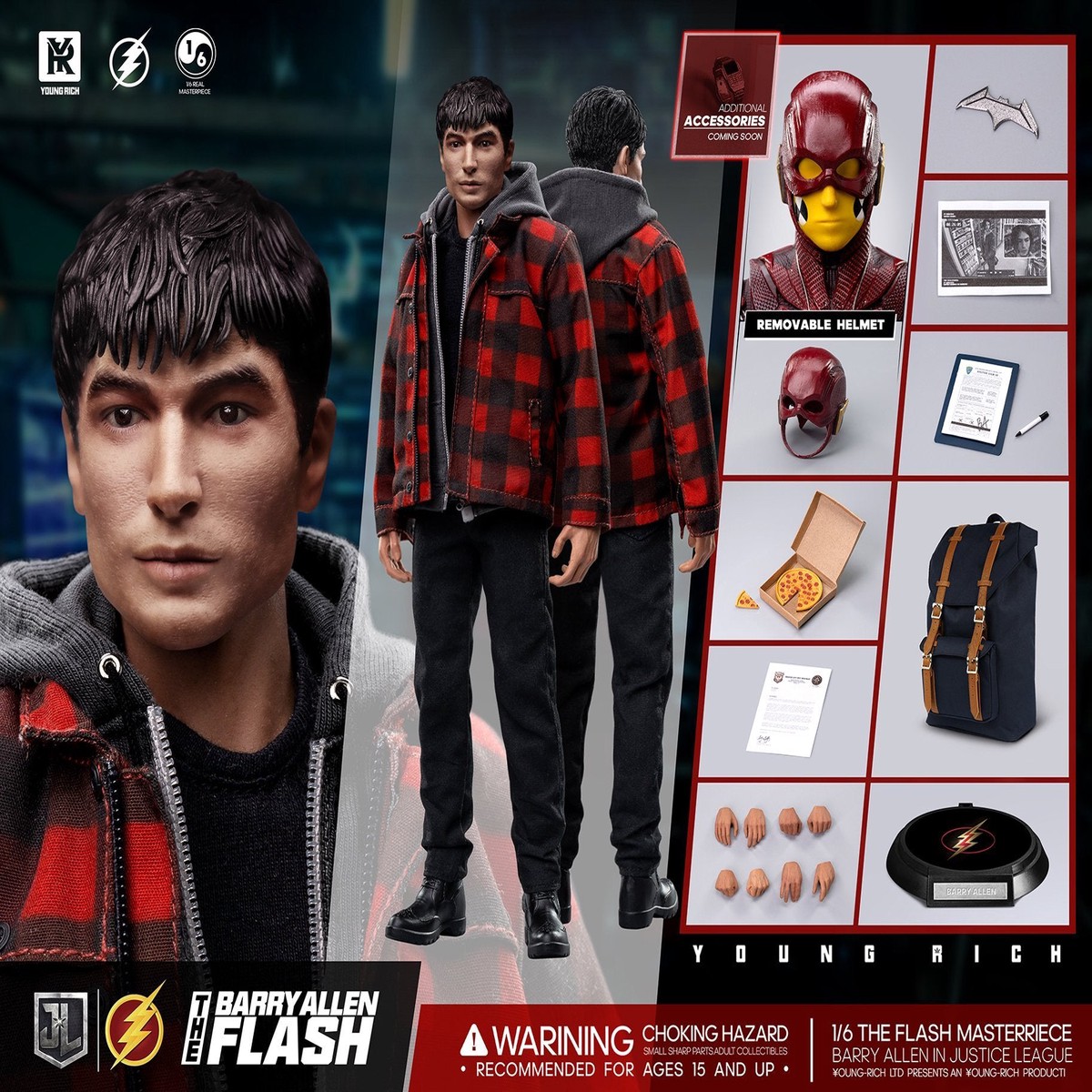 Young Rich 1/6 Barry Allen The Flash (DC Justice League) Sixth Scale Action Figure