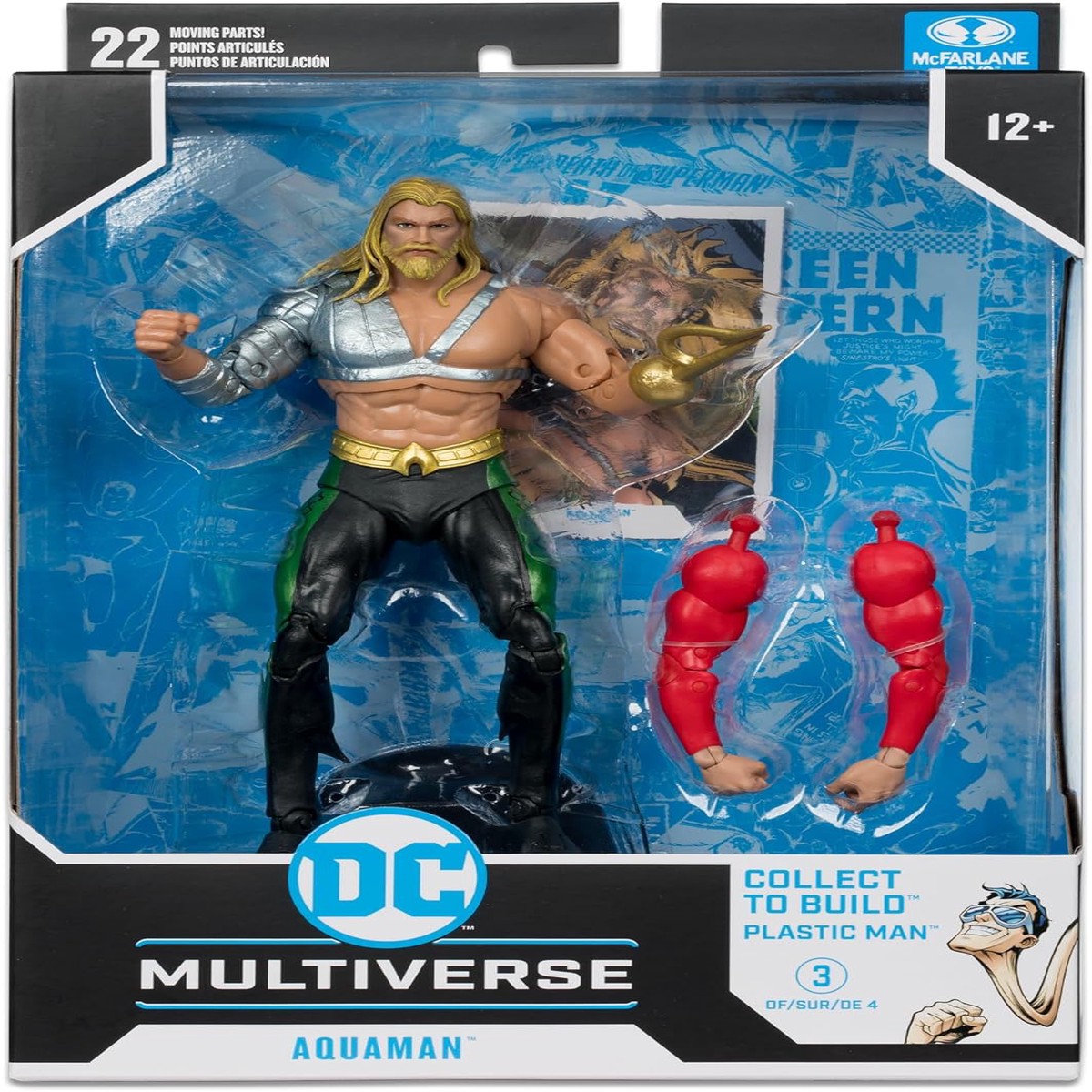 DC Multiverse JLA 7 Inch Action Figure BAF Plastic Man – Aquaman